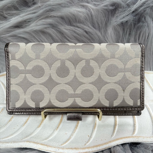 COACH - EUC Signature Checkbook Cover - Picture 1 of 10